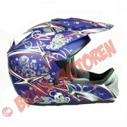 Helm cross - Crosshelm  Maat XL blauw - 5041